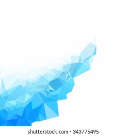Blue Polygonal Mosaic Background, Creative Design Templates