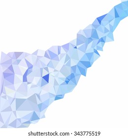 Blue Polygonal Mosaic Background, Creative Design Templates