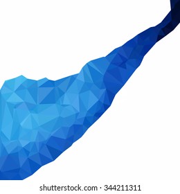 Blue Polygonal Mosaic Background, Creative Design Templates