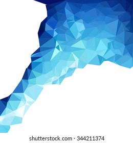 Blue Polygonal Mosaic Background, Creative Design Templates
