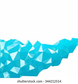 Blue Polygonal Mosaic Background, Creative Design Templates