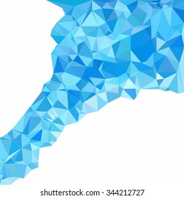 Blue Polygonal Mosaic Background, Creative Design Templates