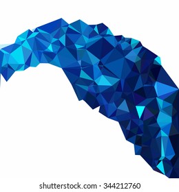 Blue Polygonal Mosaic Background, Creative Design Templates