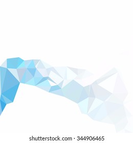 Blue Polygonal Mosaic Background, Creative Design Templates