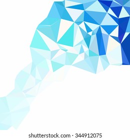 Blue Polygonal Mosaic Background, Creative Design Templates
