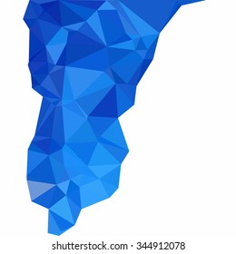 Blue Polygonal Mosaic Background, Creative Design Templates