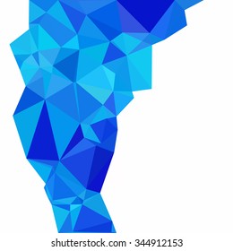 Blue Polygonal Mosaic Background, Creative Design Templates