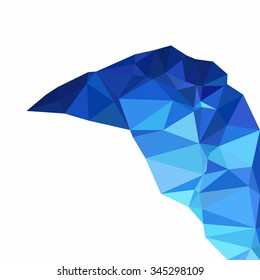 Blue Polygonal Mosaic Background, Creative Design Templates