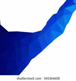 Blue Polygonal Mosaic Background, Creative Design Templates