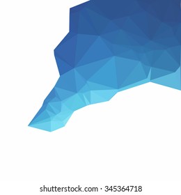 Blue Polygonal Mosaic Background, Creative Design Templates
