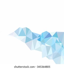 Blue Polygonal Mosaic Background, Creative Design Templates