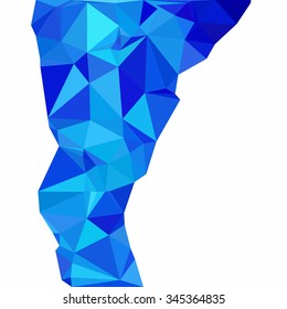 Blue Polygonal Mosaic Background, Creative Design Templates