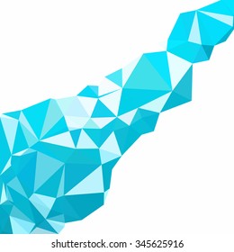 Blue Polygonal Mosaic Background, Creative Design Templates