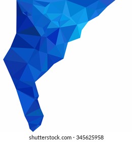 Blue Polygonal Mosaic Background, Creative Design Templates