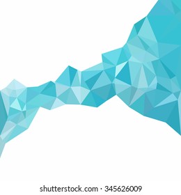 Blue Polygonal Mosaic Background, Creative Design Templates