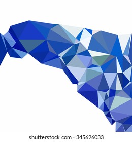 Blue Polygonal Mosaic Background, Creative Design Templates