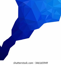 Blue Polygonal Mosaic Background, Creative Design Templates
