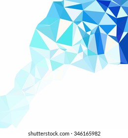 Blue Polygonal Mosaic Background, Creative Design Templates