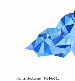 Blue Polygonal Mosaic Background, Creative Design Templates