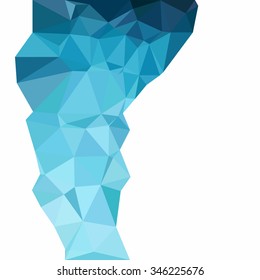 Blue Polygonal Mosaic Background, Creative Design Templates