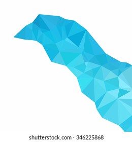 Blue Polygonal Mosaic Background, Creative Design Templates
