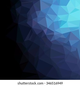 Blue Polygonal Mosaic Background, Creative Design Templates