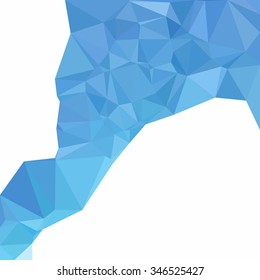 Blue Polygonal Mosaic Background, Creative Design Templates