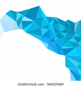 Blue Polygonal Mosaic Background, Creative Design Templates