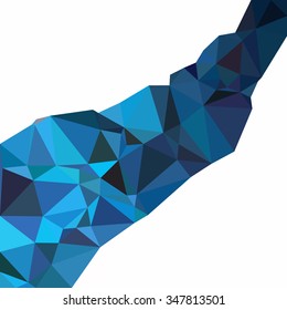 Blue Polygonal Mosaic Background, Creative Design Templates