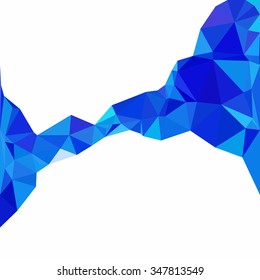 Blue Polygonal Mosaic Background, Creative Design Templates
