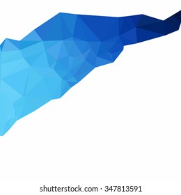 Blue Polygonal Mosaic Background, Creative Design Templates