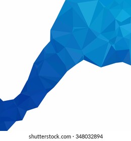 Blue Polygonal Mosaic Background, Creative Design Templates