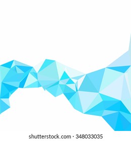 Blue Polygonal Mosaic Background, Creative Design Templates