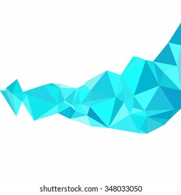 Blue Polygonal Mosaic Background, Creative Design Templates