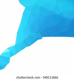 Blue Polygonal Mosaic Background, Creative Design Templates