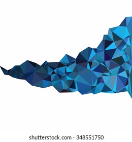 Blue Polygonal Mosaic Background, Creative Design Templates