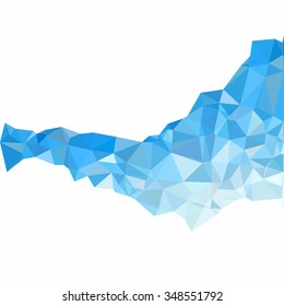 Blue Polygonal Mosaic Background, Creative Design Templates
