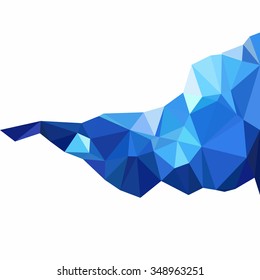 Blue Polygonal Mosaic Background, Creative Design Templates