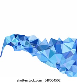 Blue Polygonal Mosaic Background, Creative Design Templates