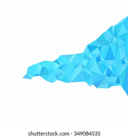 Blue Polygonal Mosaic Background, Creative Design Templates