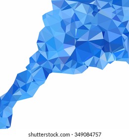 Blue Polygonal Mosaic Background, Creative Design Templates