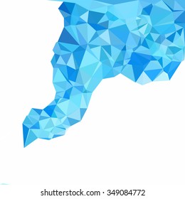 Blue Polygonal Mosaic Background, Creative Design Templates