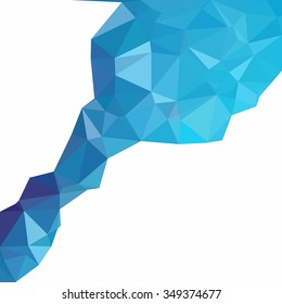 Blue Polygonal Mosaic Background, Creative Design Templates
