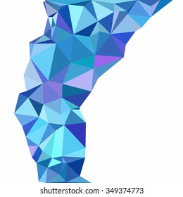 Blue Polygonal Mosaic Background, Creative Design Templates