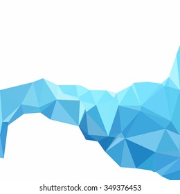 Blue Polygonal Mosaic Background, Creative Design Templates