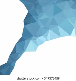 Blue Polygonal Mosaic Background, Creative Design Templates