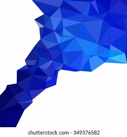 Blue Polygonal Mosaic Background, Creative Design Templates