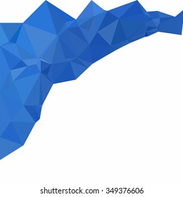 Blue Polygonal Mosaic Background, Creative Design Templates
