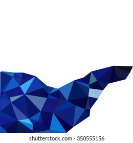 Blue Polygonal Mosaic Background, Creative Design Templates