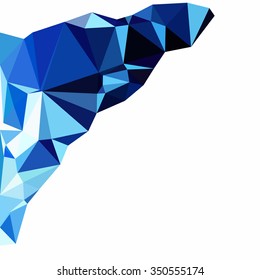Blue Polygonal Mosaic Background, Creative Design Templates
